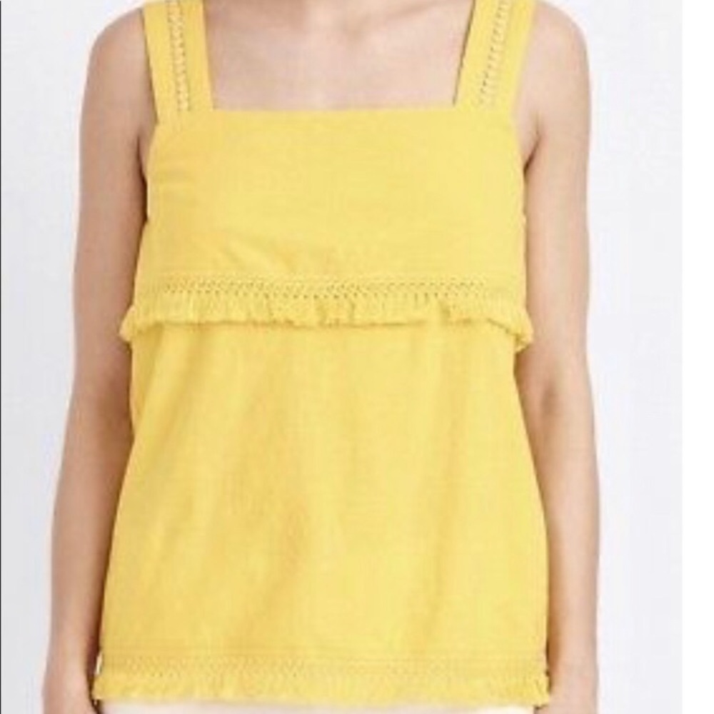 Jcrew yellow fringe tank top - Picture 2 of 6